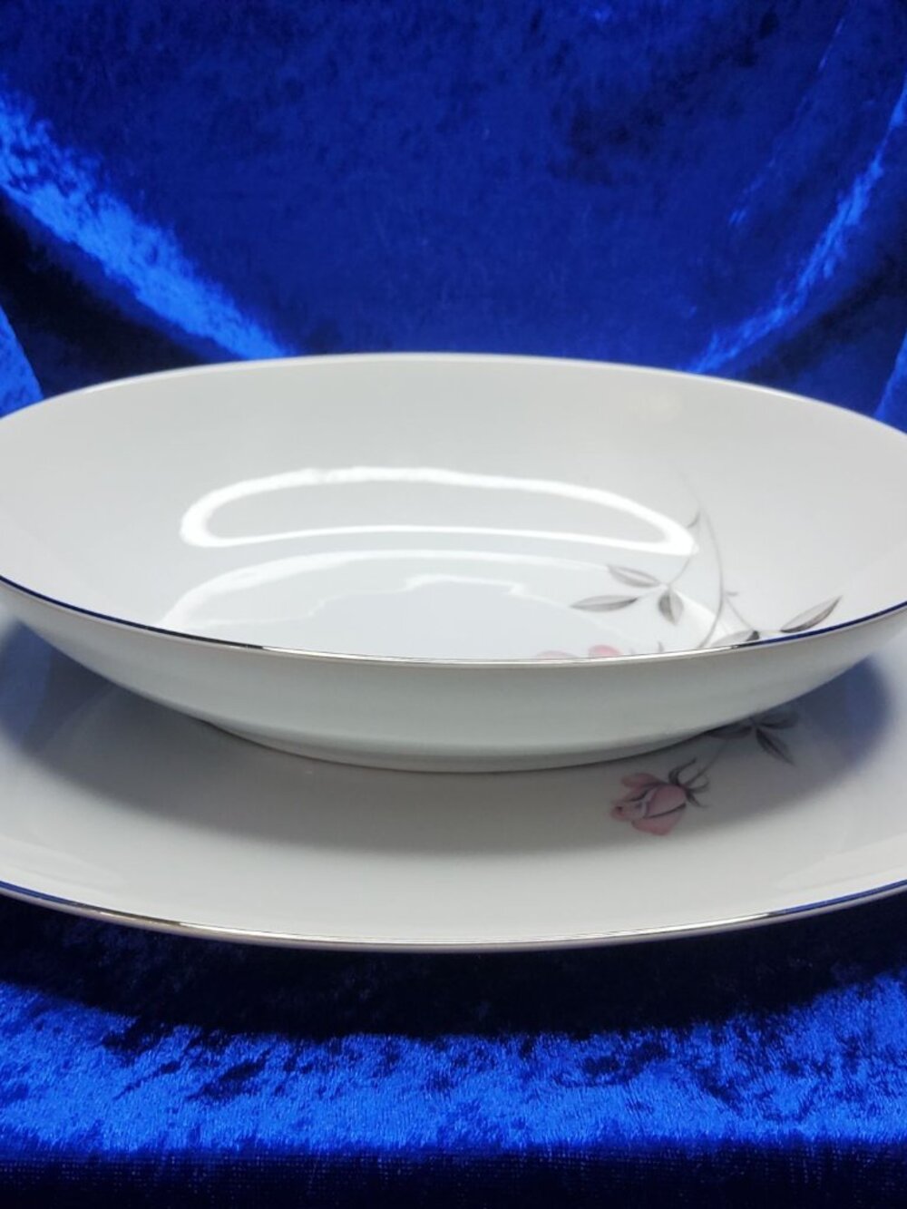 vintage ashcroft fine china michelle rose serving plate and bowl